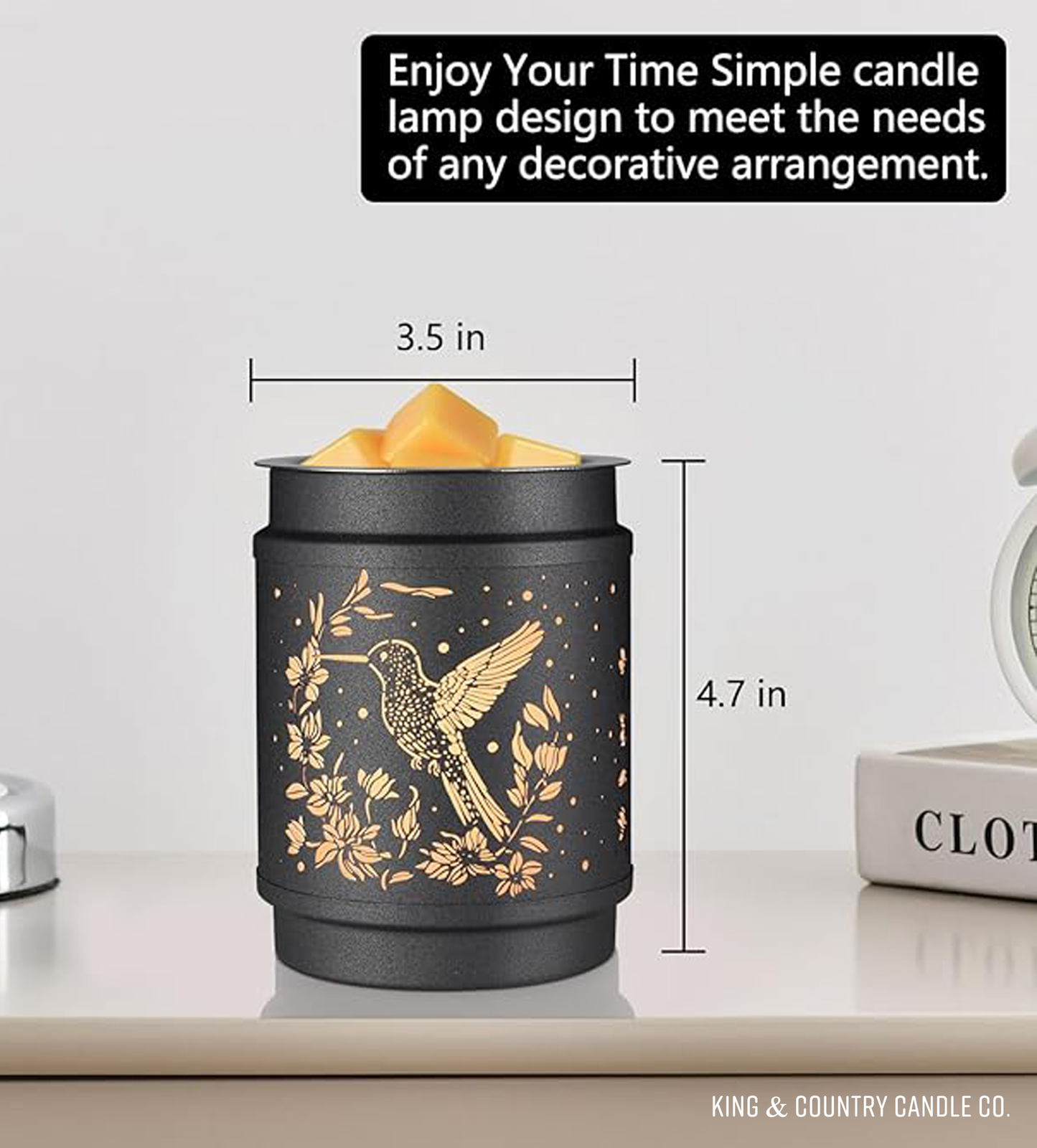 Hummingbird Metal Wax Melt Warmer