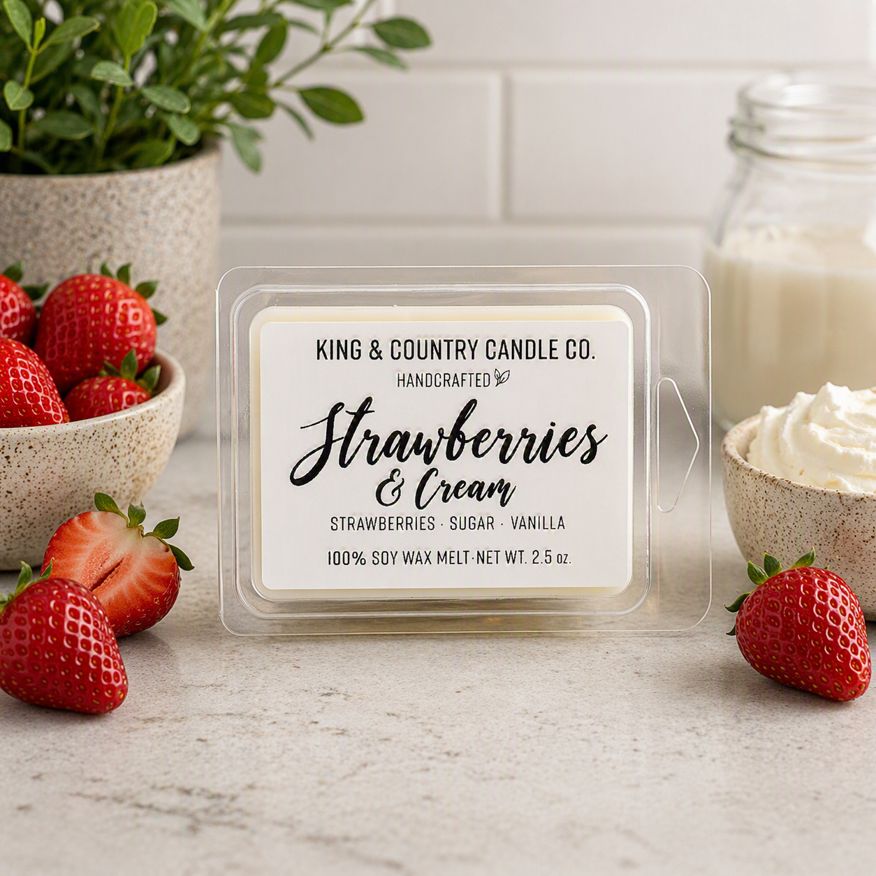 Strawberries & Cream - Soy Wax Melt